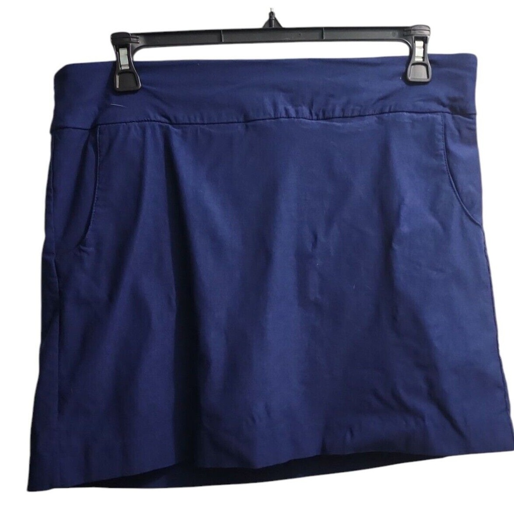 New Directions Skort Golf Casual Blue Skirt with built-in shorts Size 16